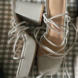 Urban outfitters platform wrap heels